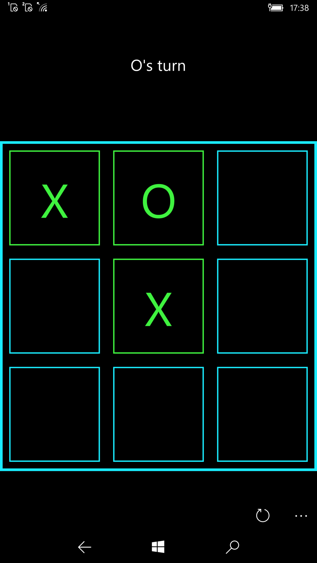 TicTacToe on a HP Elite x3