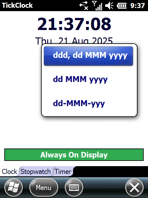 Date formats